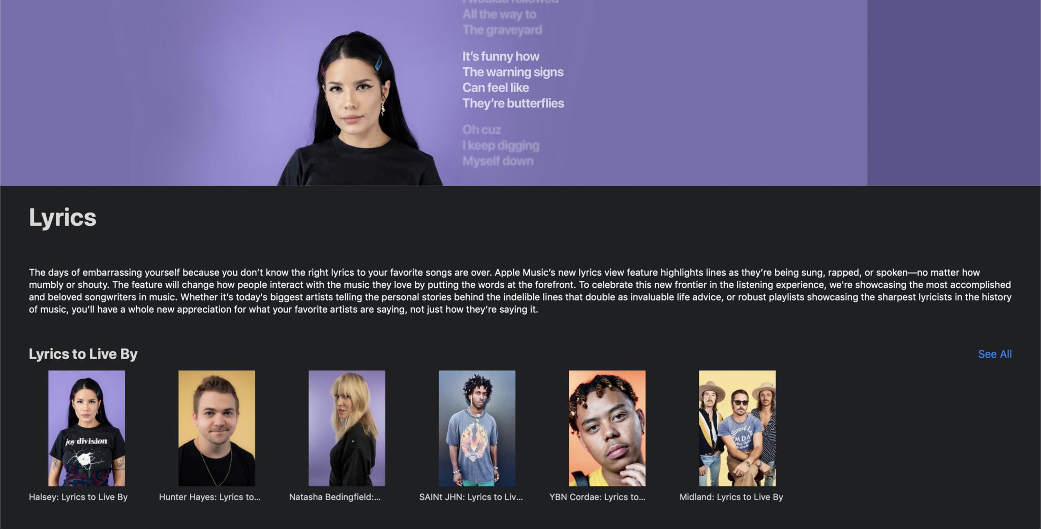 Apple Music Lyrics To Live By