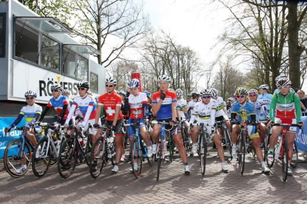 All of the national champions were called to the front on the start line.