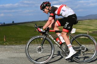 Tadej Pogacar of Slovenia and UAE Team Emirates competes to win the Eroica - 16th Strade Bianche 2022 - Men's Elite a 184km one day race from Siena to Siena - Piazza del Campo 321m / #StradeBianche / #WorldTour / on March 05, 2022 in Siena, Italy. (Photo by Tim de Waele/Getty Images)