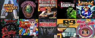 Ten of the games available on PlayStation Classic