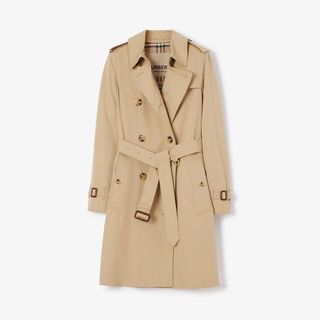 Burberry Mid Length Kensington Heritage Trench Coat 