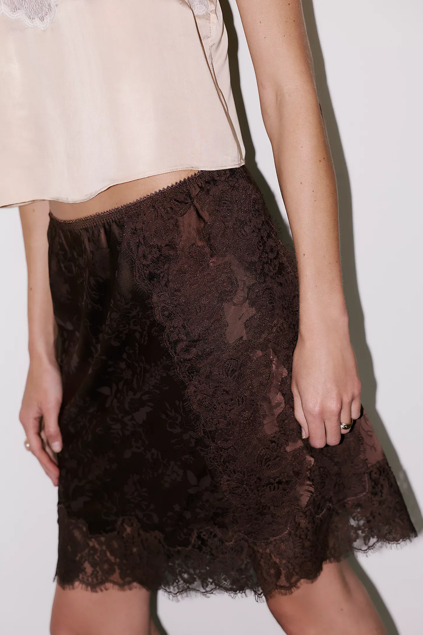 Free People, Don't Tell Mini Slip Skirt