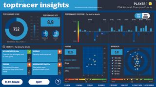 Toptracer30 game mode insights screen