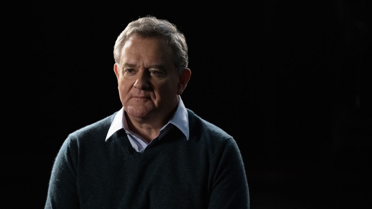 Hugh Bonneville in a dark jumper as Douglas in Douglas is Cancelled episode 4