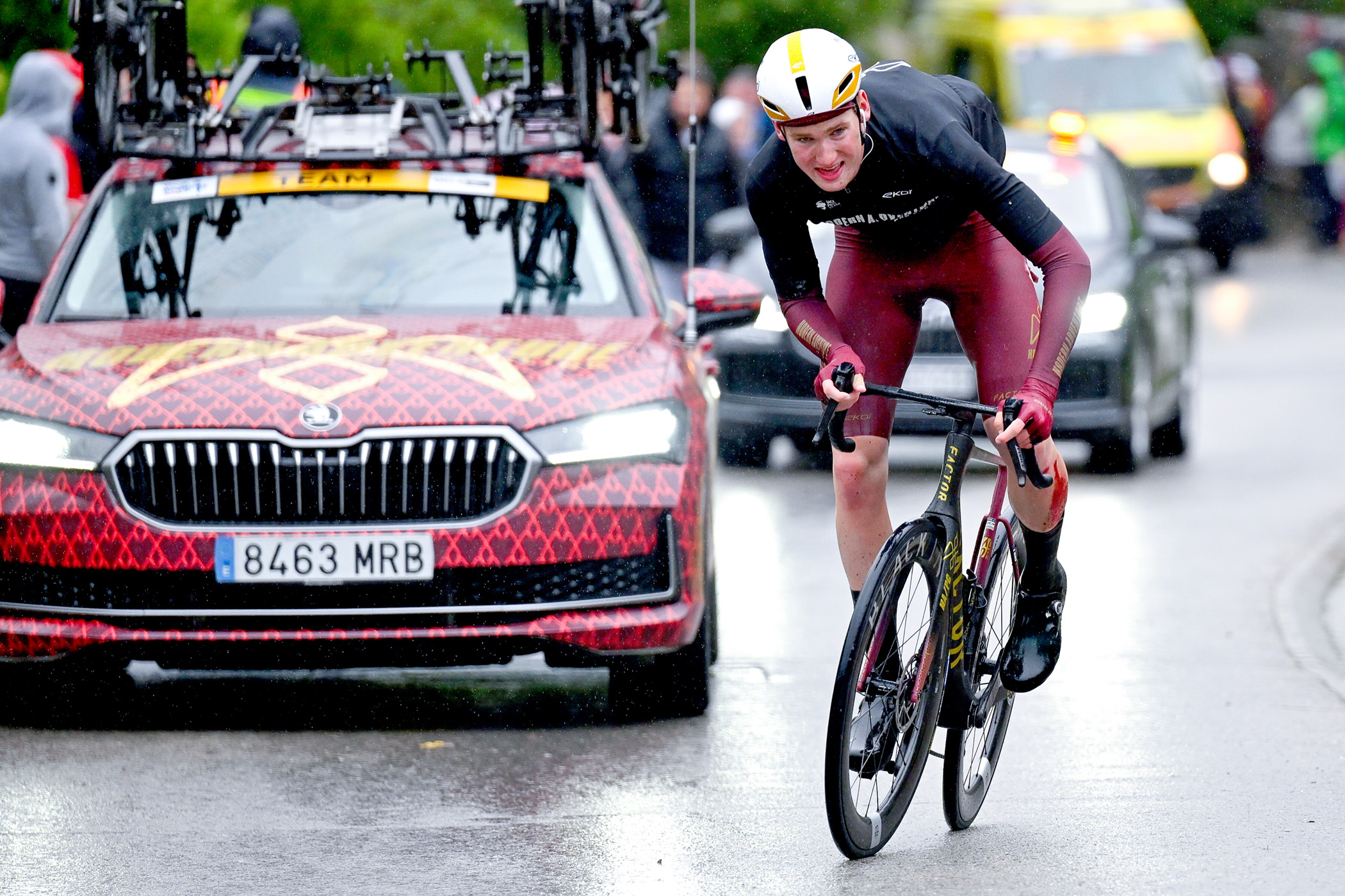 Modern Adventure racer Ezra Caudell racing solo on stage 4 of the 2026 Tour de Hongrie