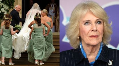 The royal bride ‘frightened’ at fairytale wedding. Seen here alongside Queen Camilla