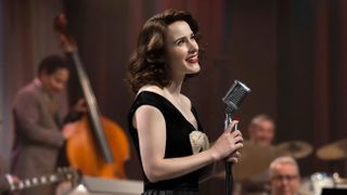 rachel brosnahan doing stand up in the marvelous mrs. maisel