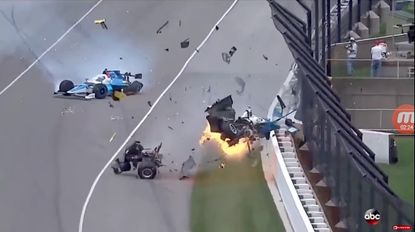 A crash at the 2017 Indy 500