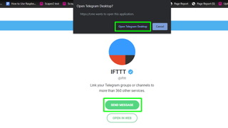 Connect IFTTTT to Telegram