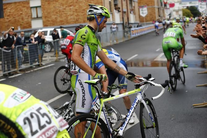 Damiano Caruso (Cannondale) was one of the riders who went down in the crash at the final turn