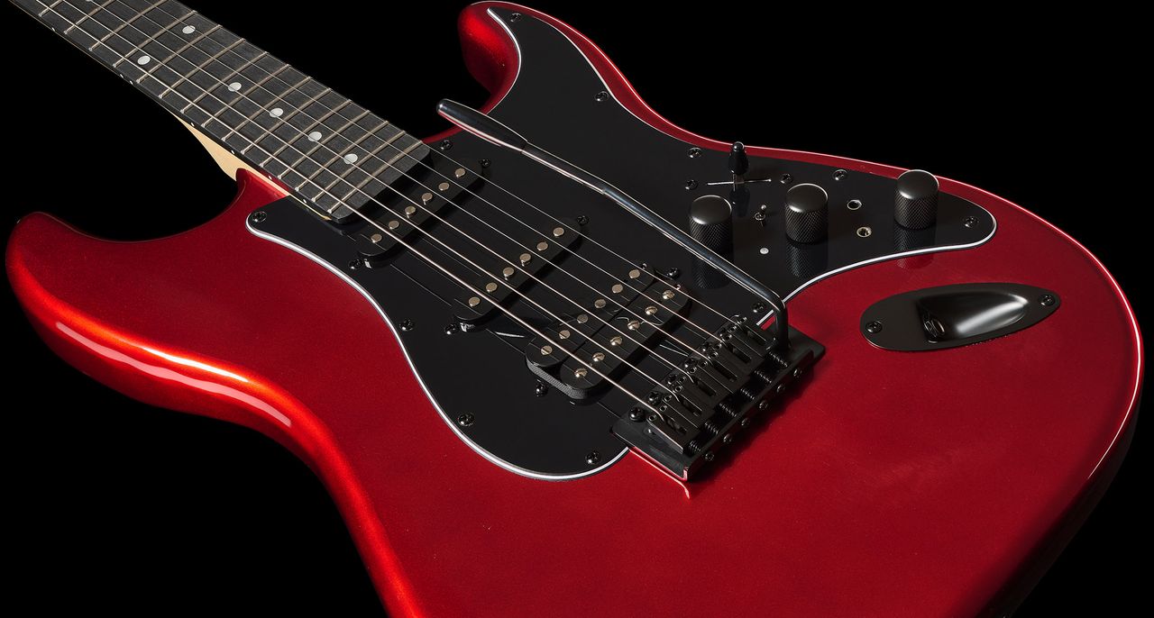 Harley Benton ST JAM-ster: The new high-performance S-style from the budget gear giant comes in metallic red and gray finishes with black pickguards and vibrato.