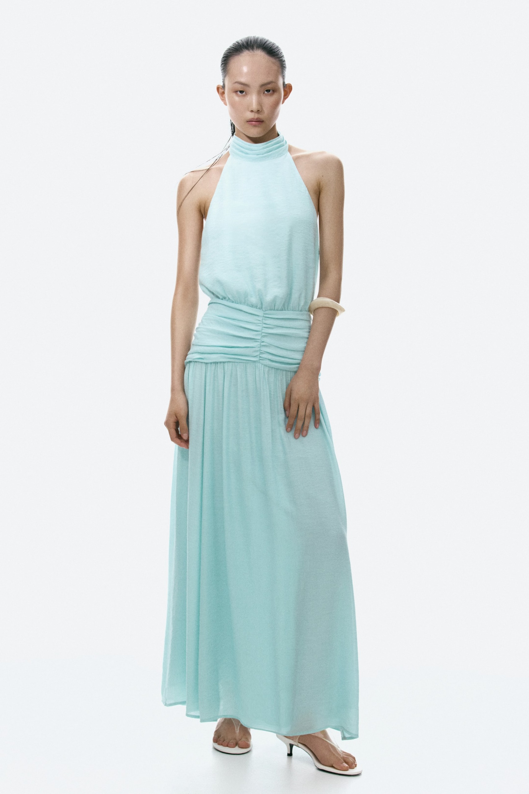 Draped Halterneck Dress