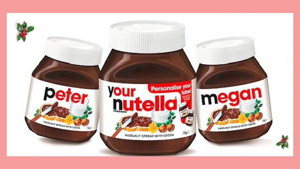 nutella personalised jars