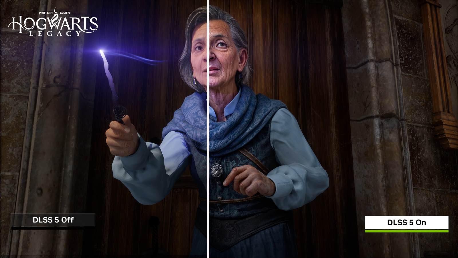 Screens from games altered by AI