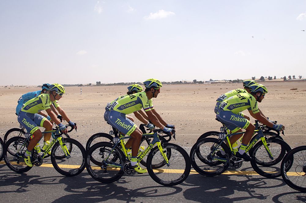 Tinkoff in the field at Dubai Tour