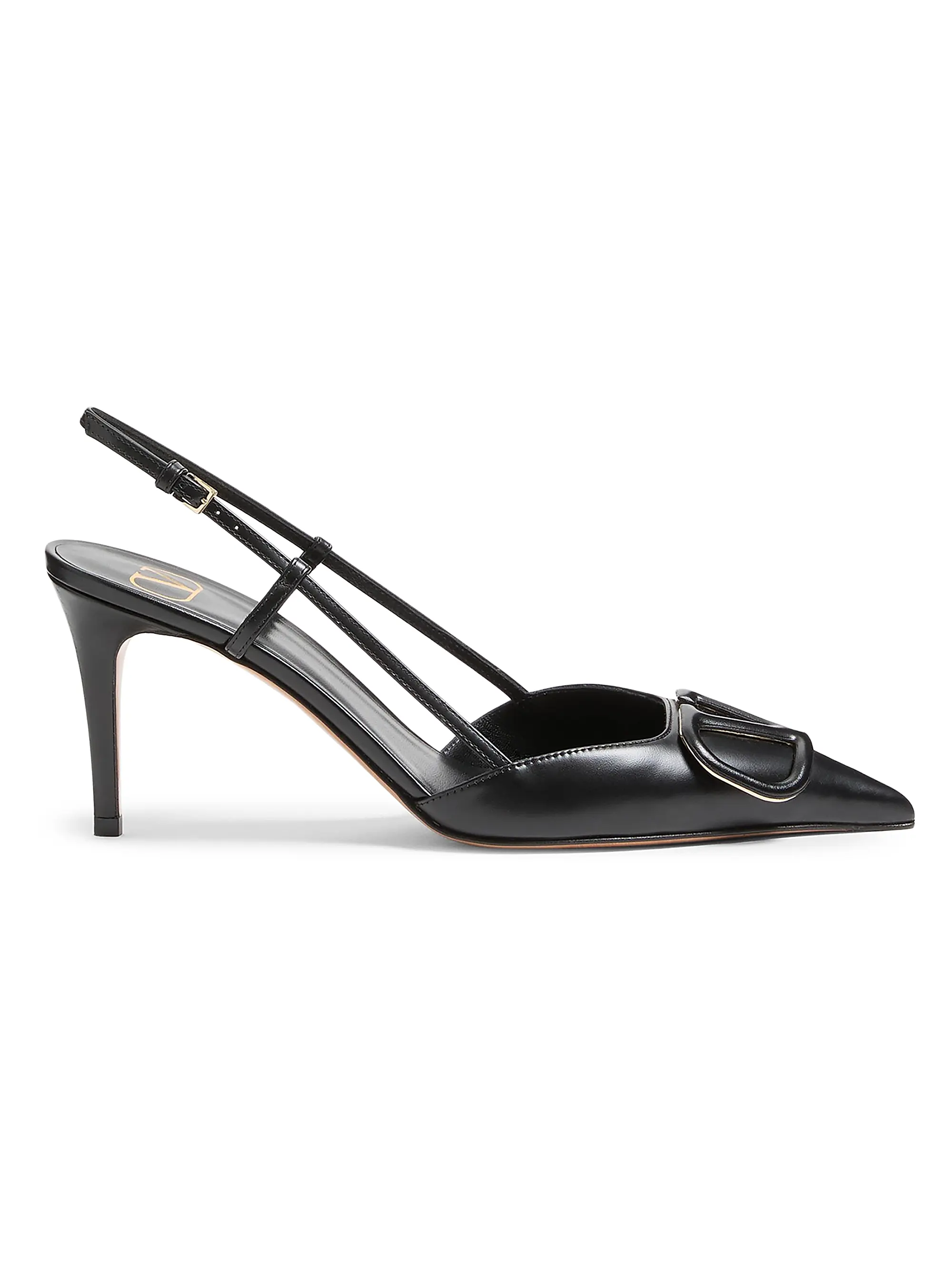 Vlogo Signature Calfskin 80mm Slingback Pumps