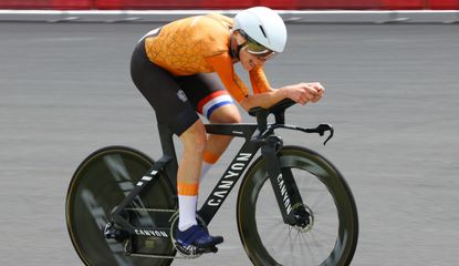 Annemiek van Vleuten at the Tokyo 2020 Olympic time trial
