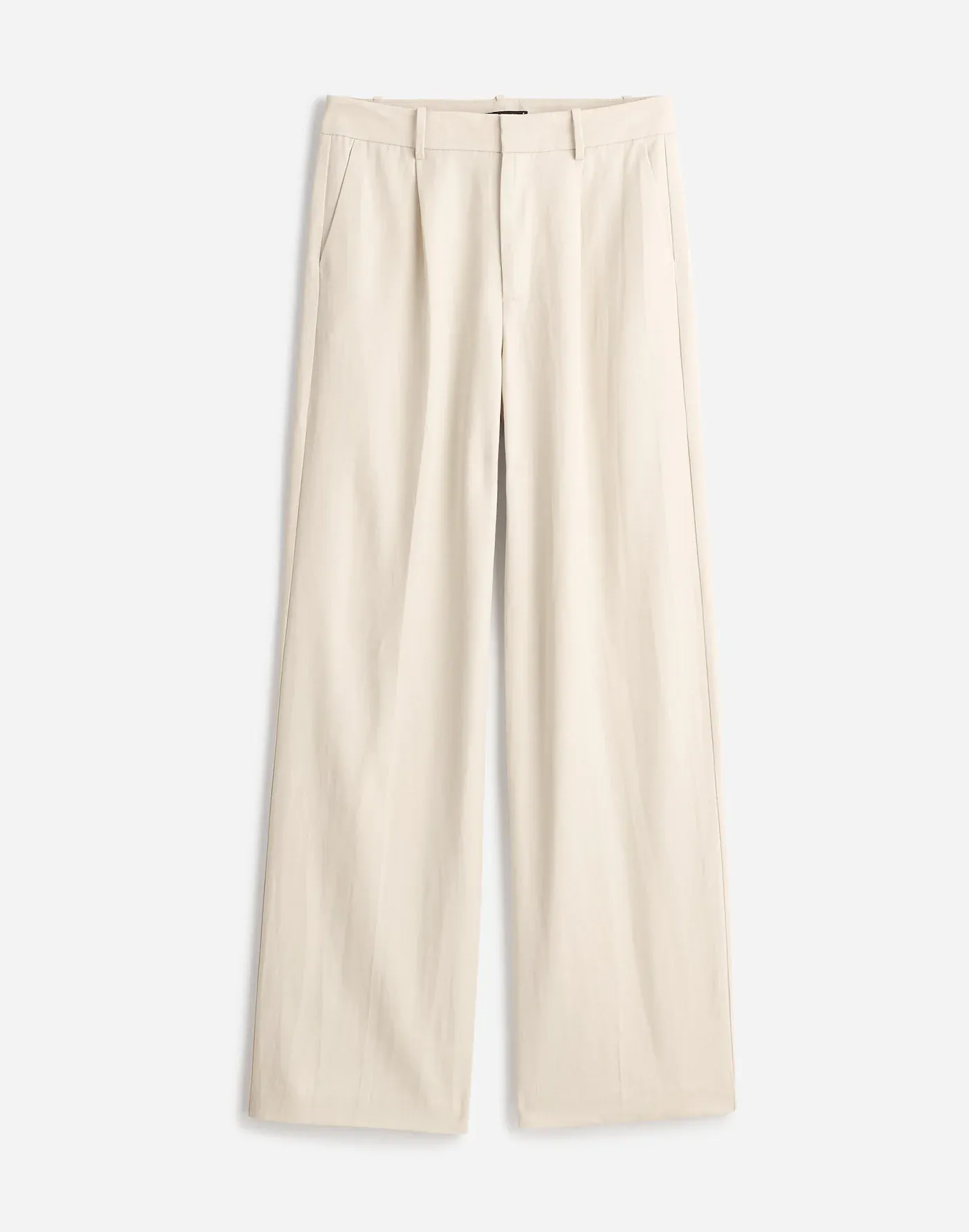 Slouchy Straight Pants in Drapey Twill