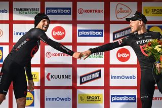 Joint podium finish in Kuurne-Brussel-Kuurne salvages Tudor's Opening Weekend - 'When you're the only guy on the team bus that didn't need a doctor, that's super tough'