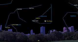 September 7 - Bright Moon Passes Saturn