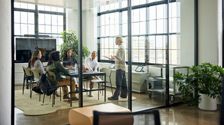 workers in a conference room