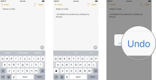 Type anything, physically shake your iPhone or iPad, and then tap Undo.