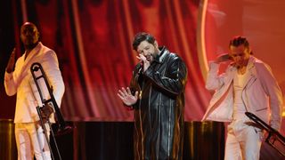 Eurovision - James Newman performing at Eurovision 2021