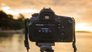 Using the spot metering mode on a Canon camera to meter the scene