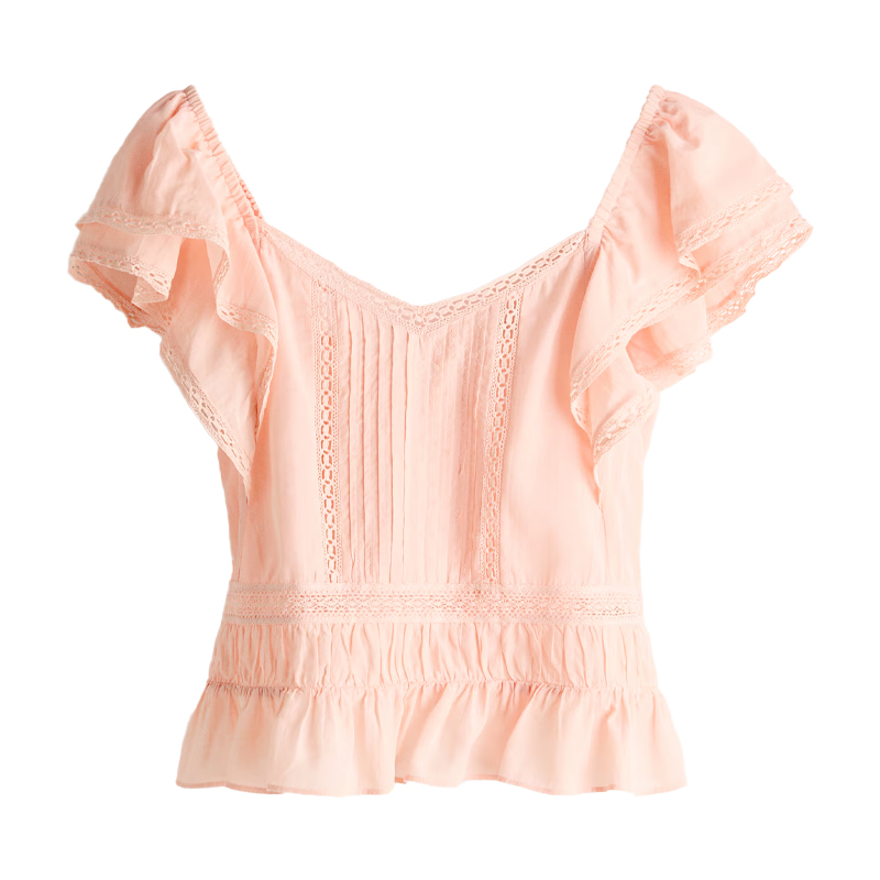 butterfly sleeve top H&amp;amp;M