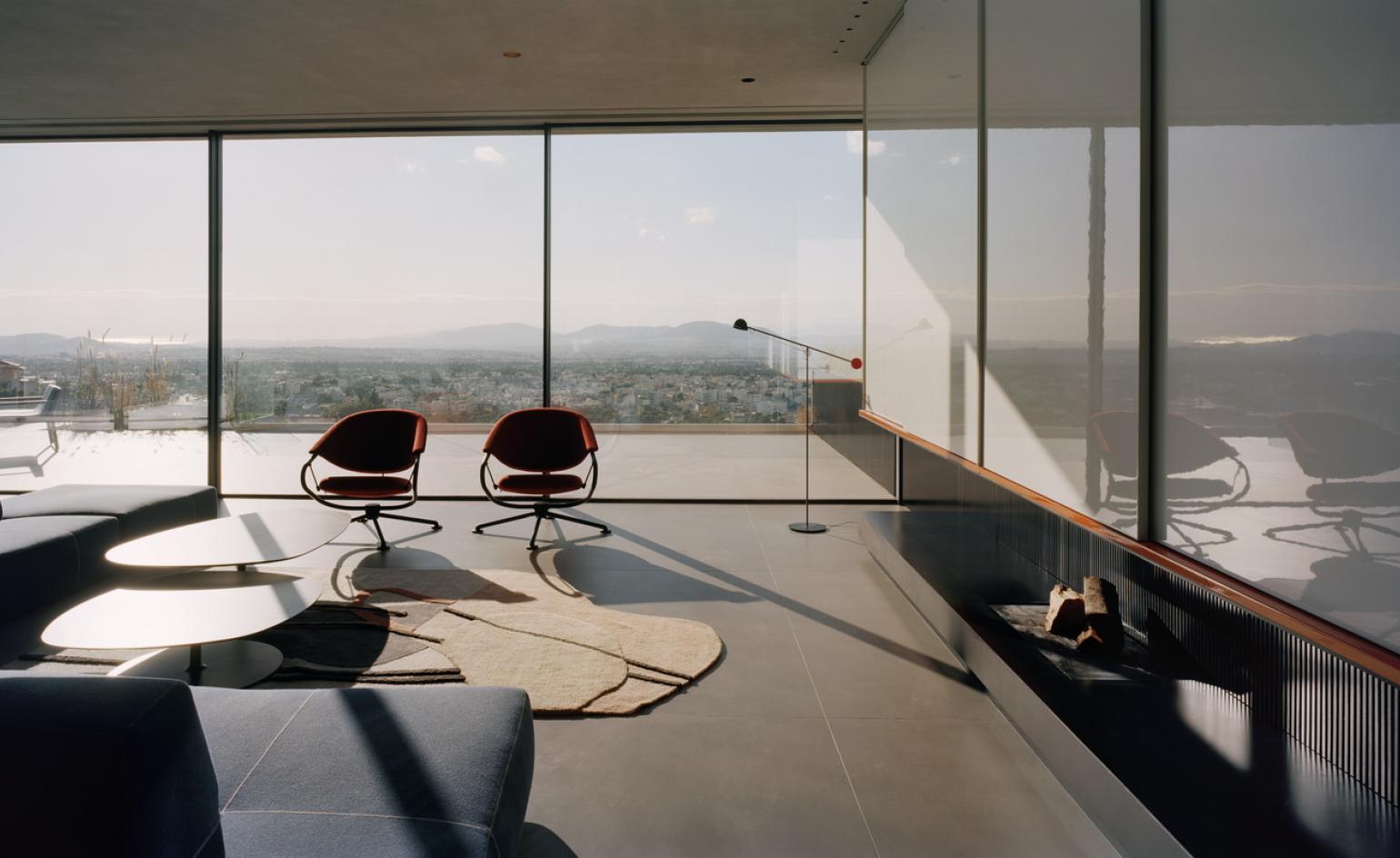 living space at reflection house in Athens
