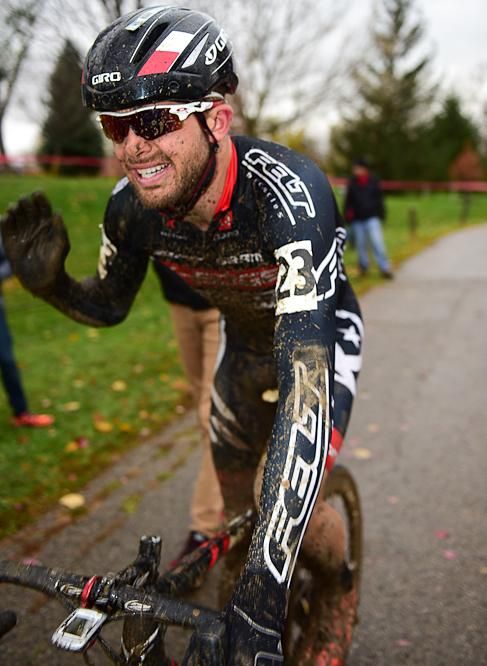 Danny Summerhill (K-Edge Felt) was suffering from frozen hands at the finish