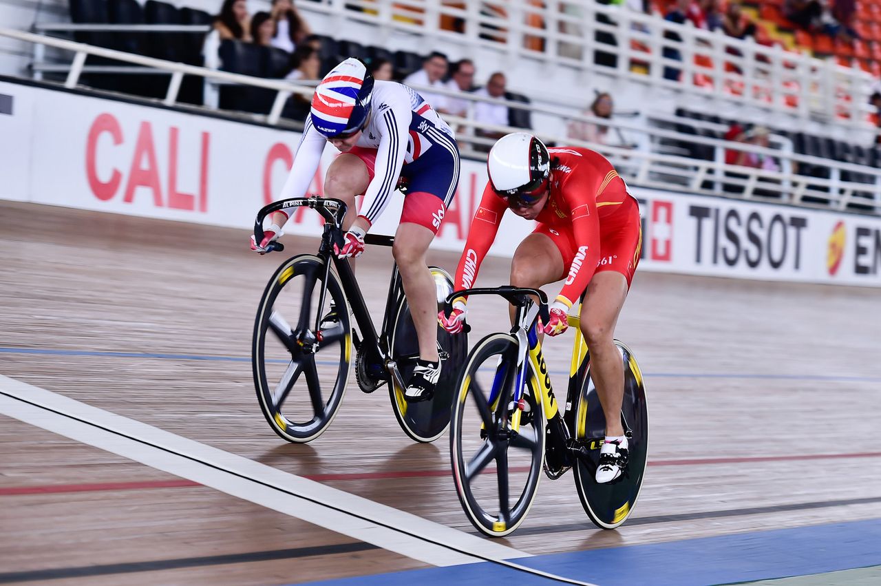 Laura Trott beats Tatsiana Sharakova in the Belarus