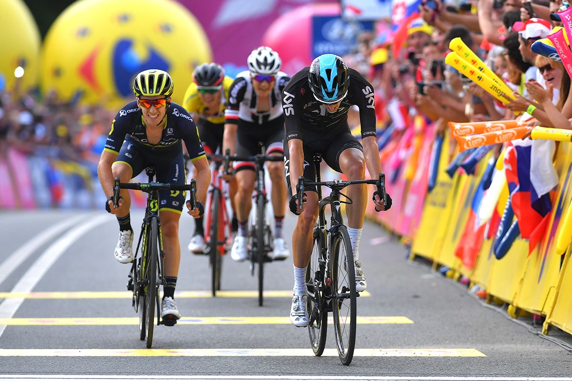 Wout Poels (Sky) wins stage 7 of the Tour de Pologne.