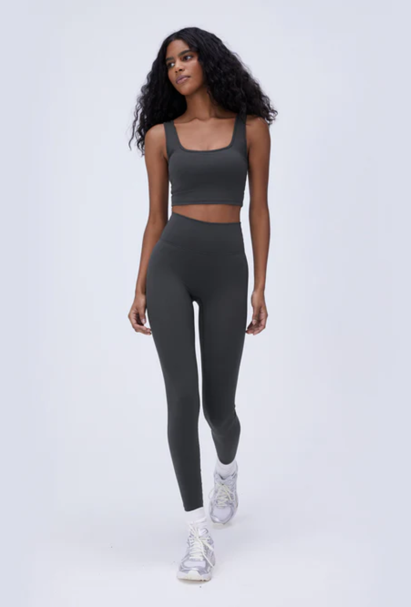 An image of charcoal grey leggings from Adanola.
