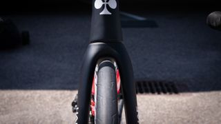 A close up image of Tadej Pogacar's new Colnago Prototipo bike