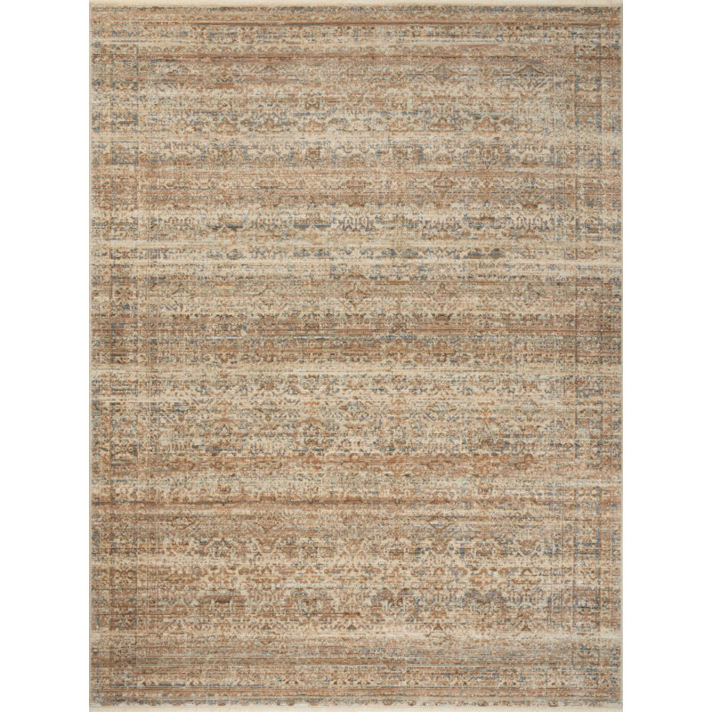 Amber Lewis X Loloi Molly Natural / Denim Area Rug | Wayfair