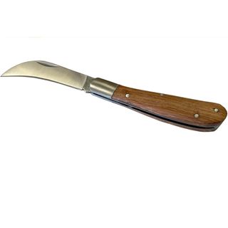 garden knife with wooden handle