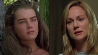 Side by side photos of Brooke Shields on the left and Laura Linney on the right