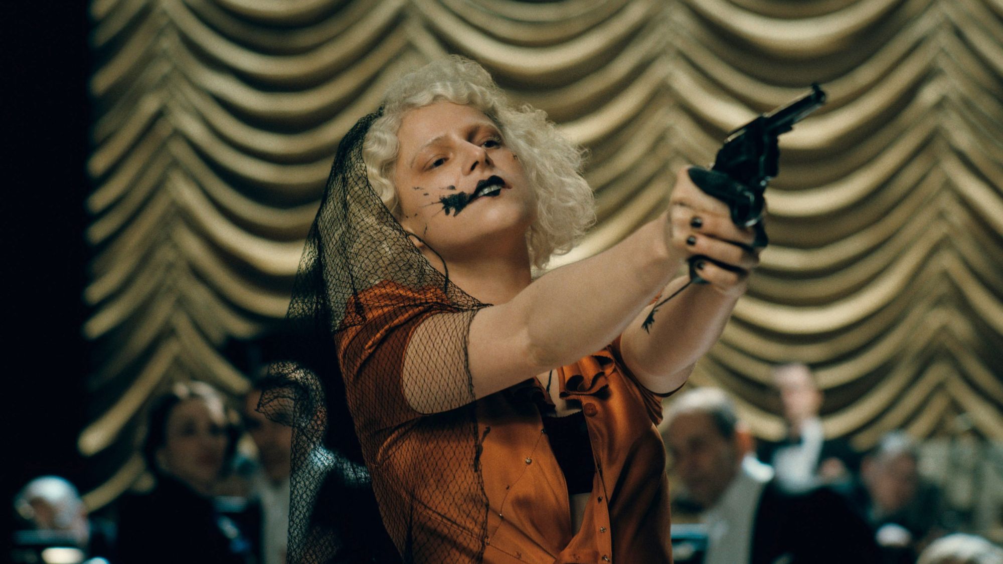 An image of Jessie Buckley on the set of The Bride!