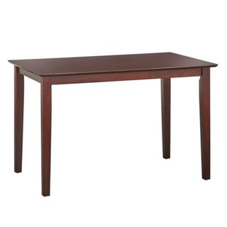 A dark brown rectangular wooden table