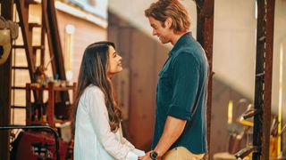 Miranda Cosgrove as Dawn, Pierson Fodé as Trey in The Wrong Paris