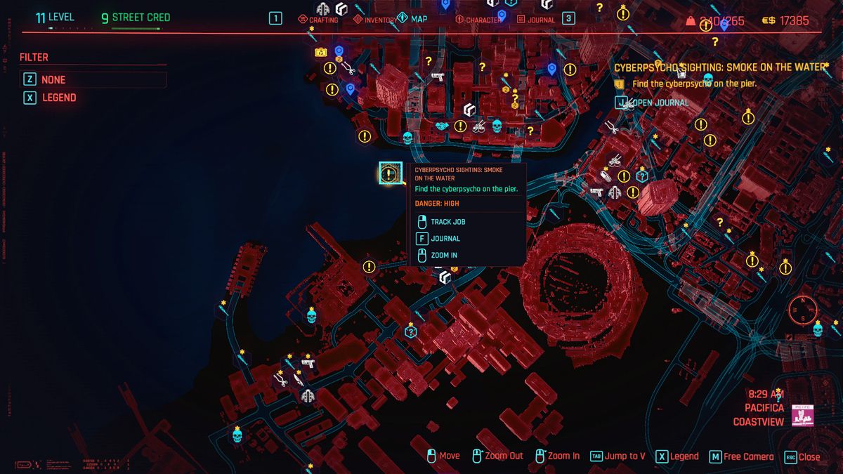 Cyberpunk 2077 Cyberpsycho Sightings locations