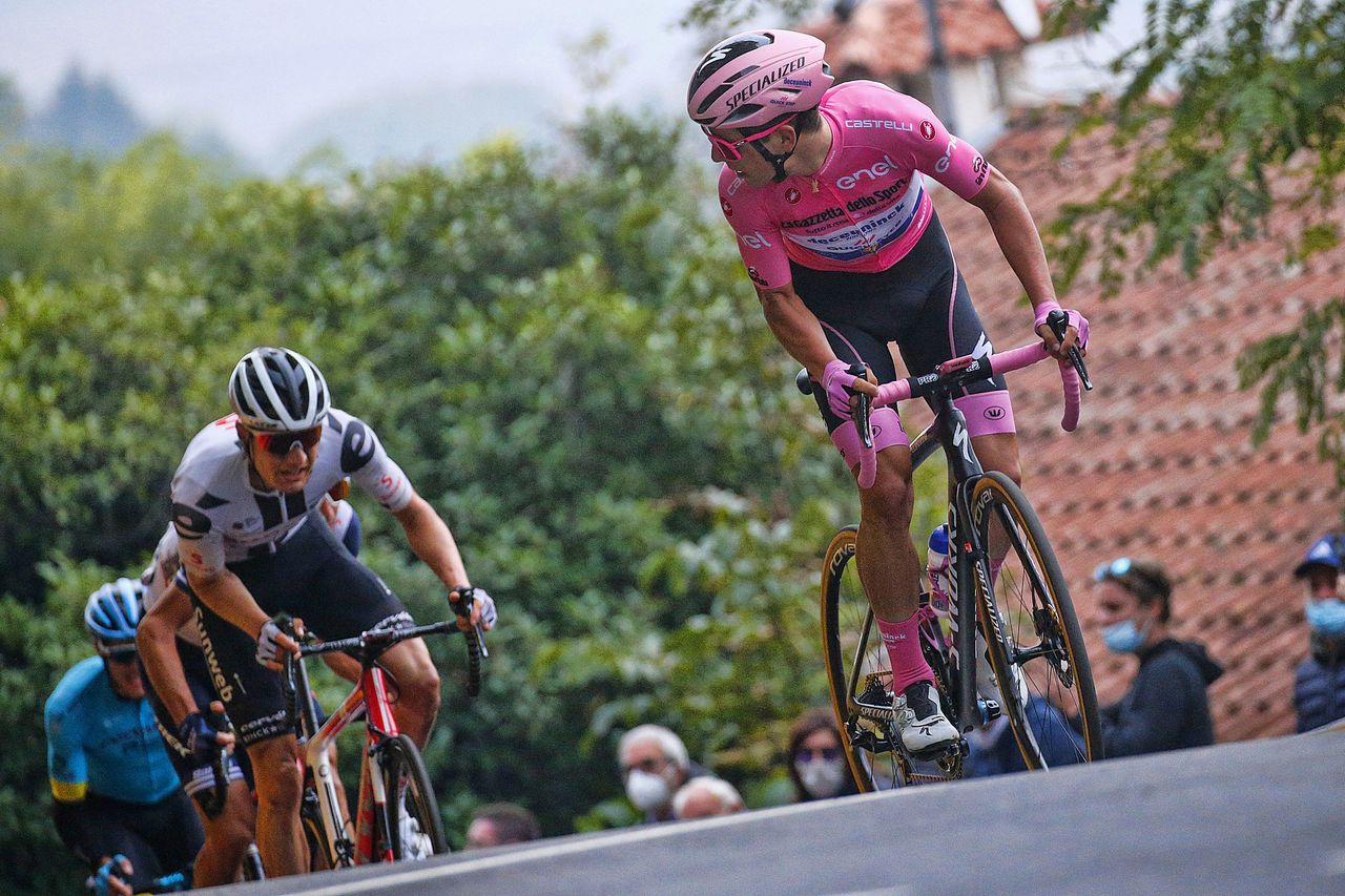 Giro dItalia 2020 103th Edition 16th stage Udine San Daniele del Friuli 229km 20102020 Joao Almeida POR Deceuninck Quick Step Wilco Kelderman NED Team Sunweb photo Ilario BiondiBettiniPhoto2020