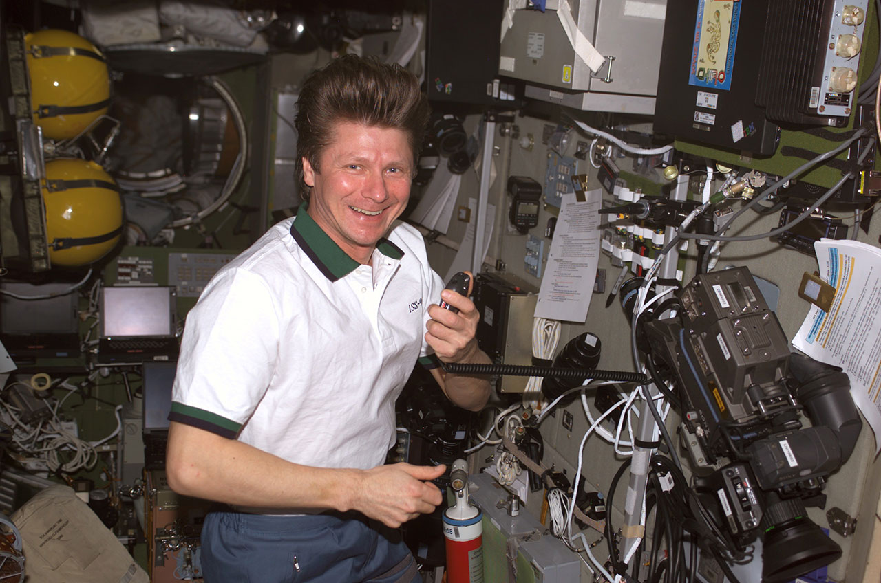 Cosmonaut Gennady Padalka Aboard International Space Station