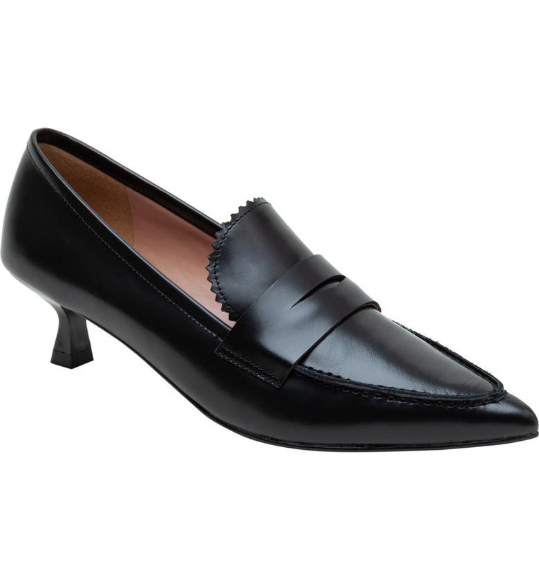Calisto Kitten Heel Loafer Pump