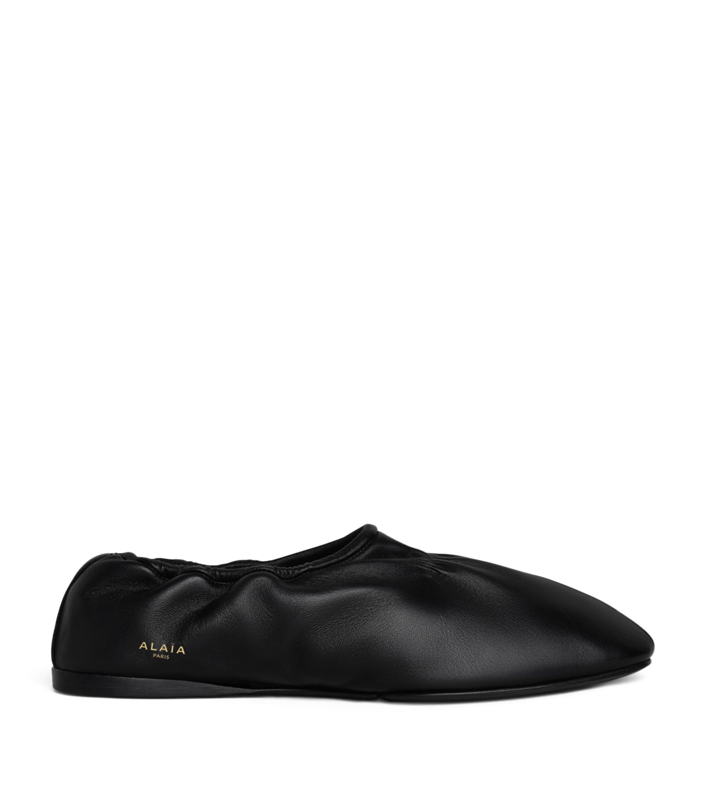 Ala&amp;iuml;a Leather Slip-On Ballet Flats