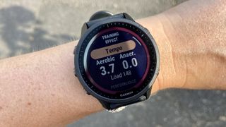 a photo of training zones on the Garmin Forerunner 955