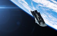 An artist's impression of the purported Black Knight satellite, the focus of a long-lived conspiracy theory. 