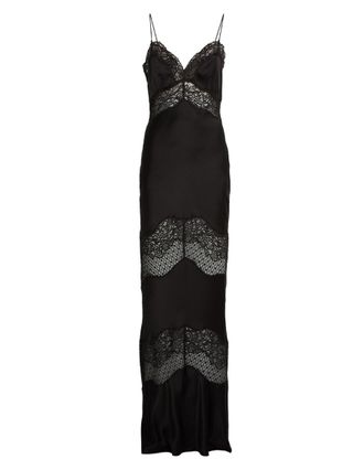 Womens Rebecca Vallance Black Silk Lace-Trim Larisa Maxi Dress | Harrods Uk