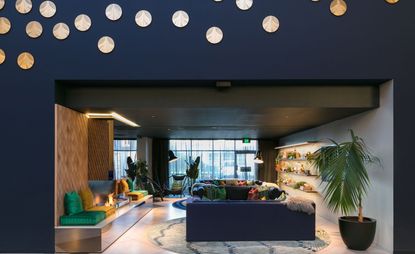 Seating area at the Naumi hotel in Auckland